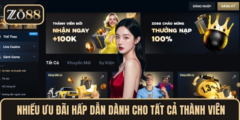 Nhiều ưu đãi hấp dẫn dành cho tất cả thành viên
