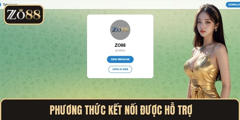 Phương thức kết nối được hỗ trợ